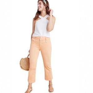 Anthropologie Pilcro High-Rise Crop Wide Leg Jeans in Orange size 29 NWOT